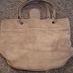 Elegant Tan Suede Tote Bag